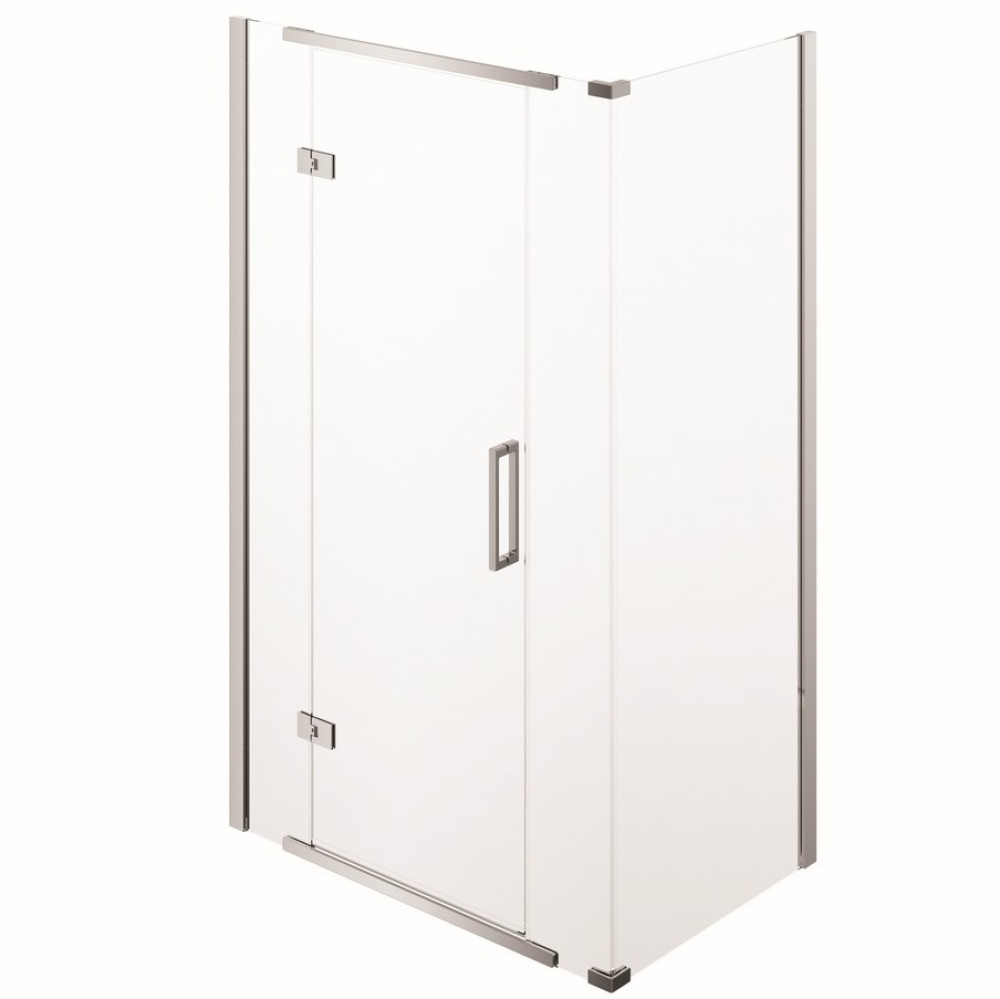 Aquadart 1600 x 800mm Black Inline 2 Sided Shower Door