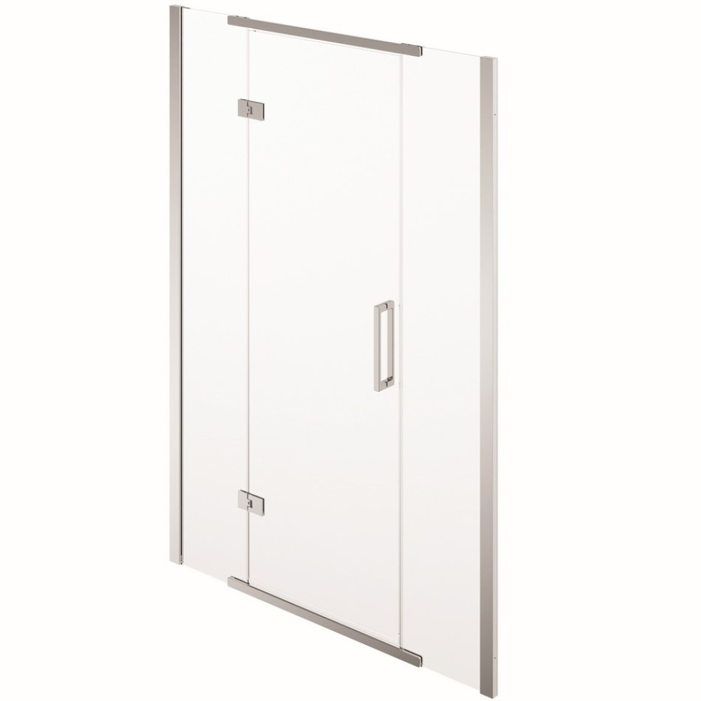 Aquadart 900mm Brass Inline Hinged Recess Shower Door (1)