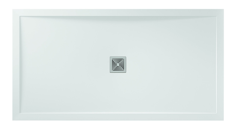 Aquadart Aqualavo 1000 x 800 Rectangular Shower Tray in white