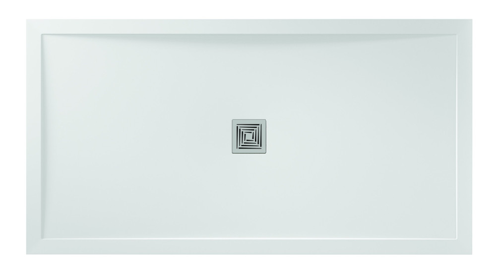 Aquadart Aqualavo 1600 x 800 Rectangular Shower Tray in white