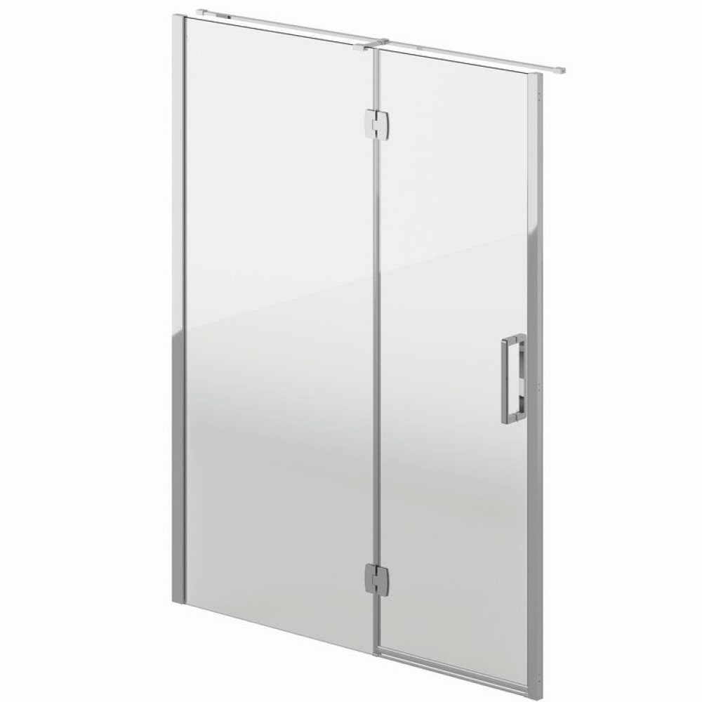 Aquadart Venturi 10 1100mm Silver Shower Door and Fixed Panel (1)
