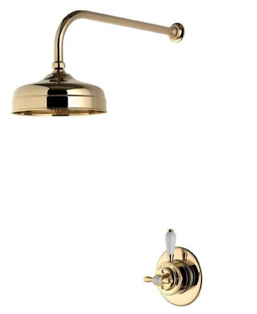 Aqualisa Aquatique Gold Thermo Concealed Shower Valve with Classic Fixed 8