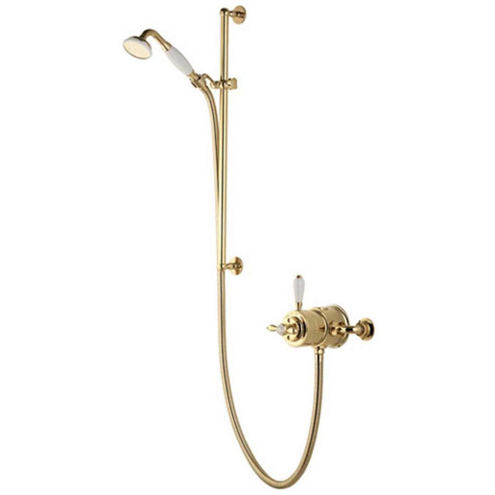 Aqualisa Aquatique Thermo Gold Exposed Shower Valve with Adjustable Shower Kit