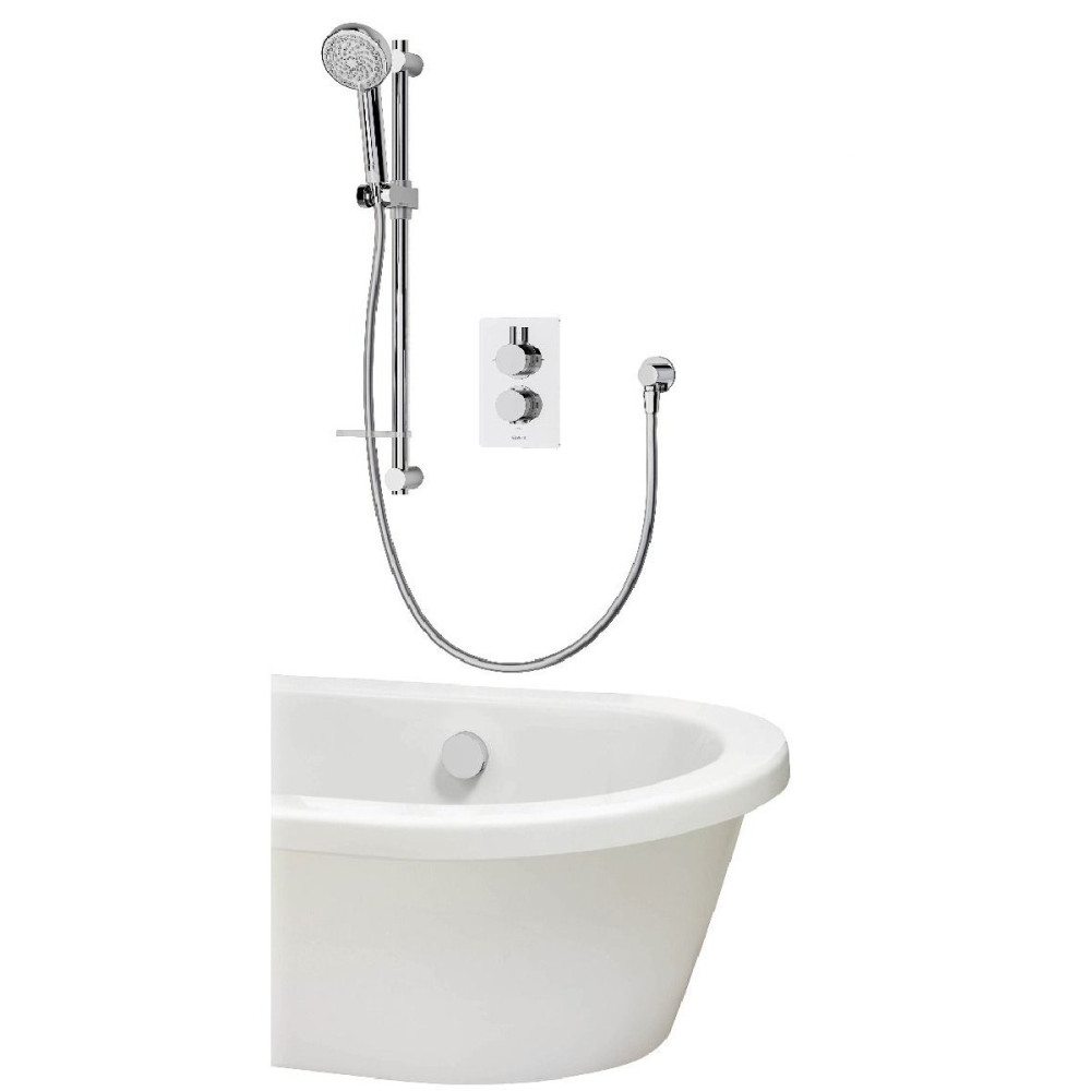 Aqualisa Dream Thermostatic Shower with Adjustable Head and Bath Fill - Round