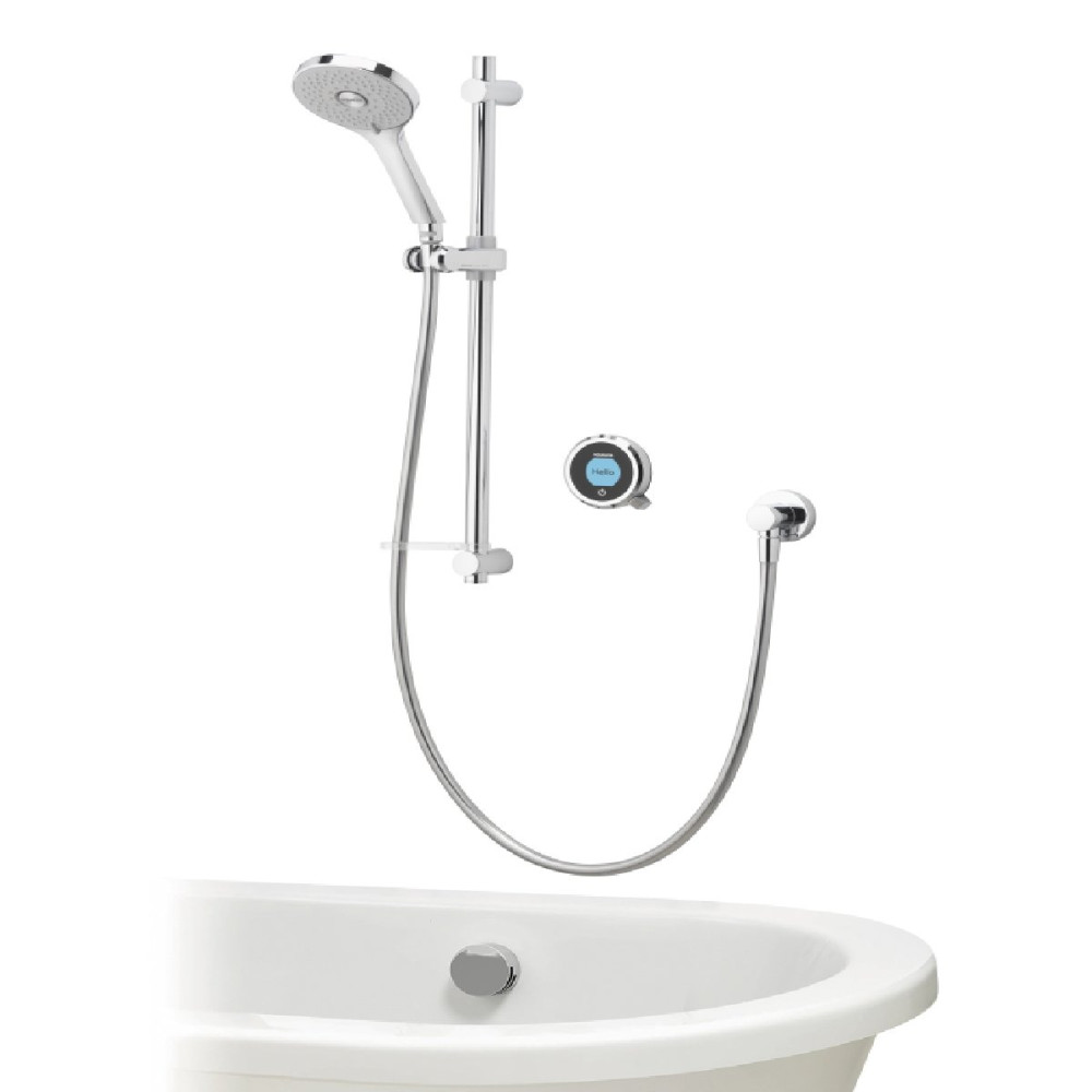 Aqualisa Optic Q Smart Shower Concealed with Adj Head and Bath Fill - HP/Combi