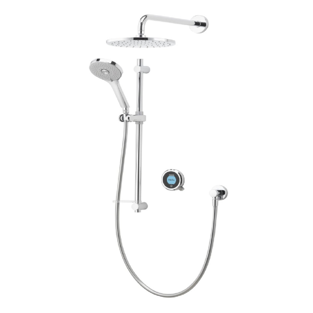 Aqualisa Optic Q Smart Shower Concealed with Adj and Wall Fixed Head - Gravity Pumped