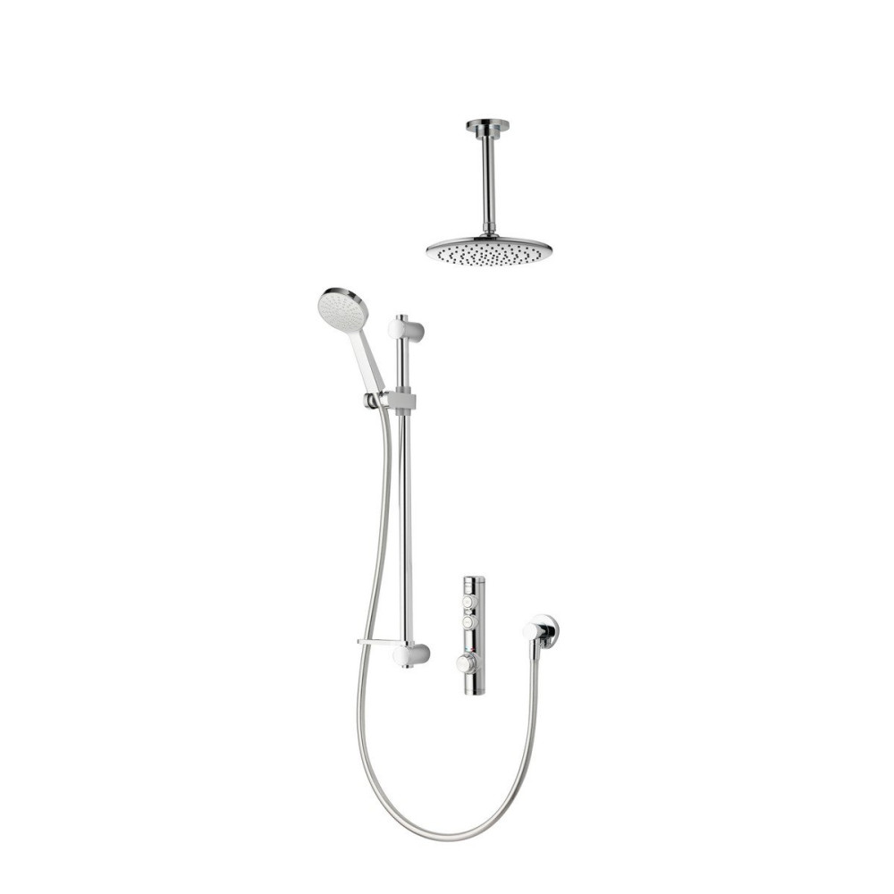 Aqualisa iSystem Smart Concealed Shower with Adjustable and Ceiling Fixed Heads - Gravity Pumped