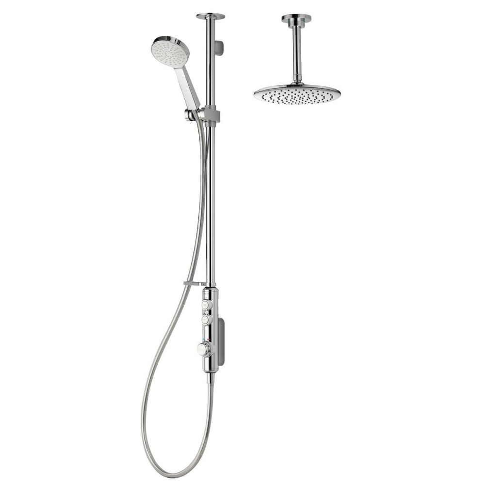 Aqualisa iSystem Smart Exposed Shower with Adjustable and Ceiling Fixed Heads - HP/Combi