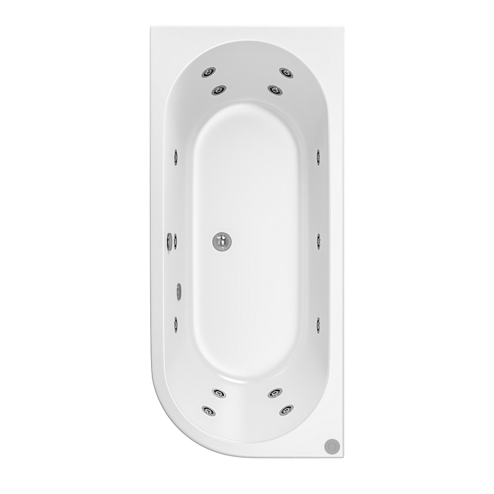 Beaufortè Biscay 1700 x 800mm 14 Jet Whirlpool Double Ended Left Hand Bath