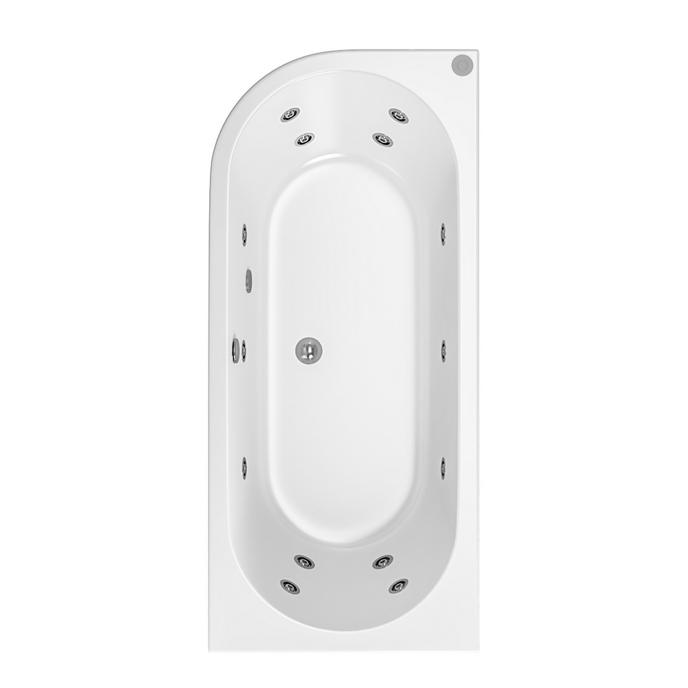 Beaufortè Biscay 1700 x 800mm 14 Jet Whirlpool Double Ended Right Hand Bath