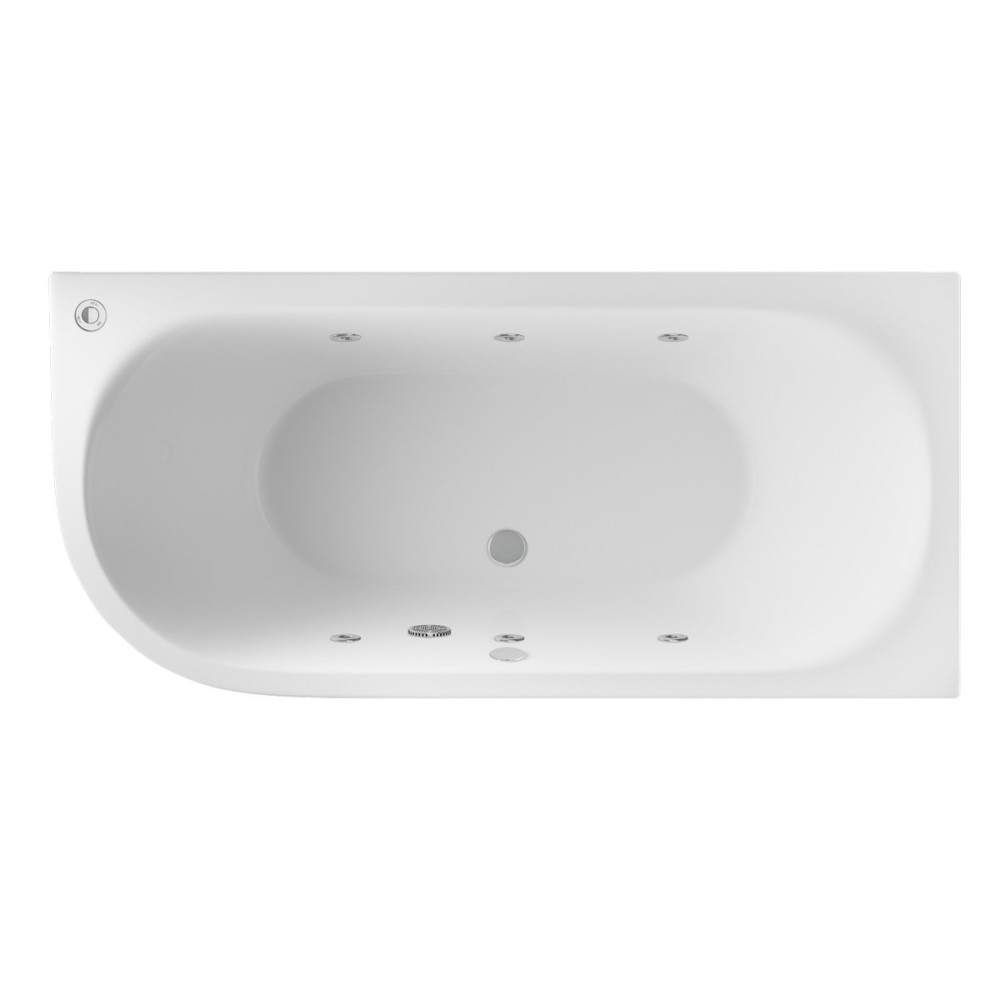 Beaufort Biscay 1700 x 800mm 6 Jet Whirlpool Double Ended Right Hand Bath