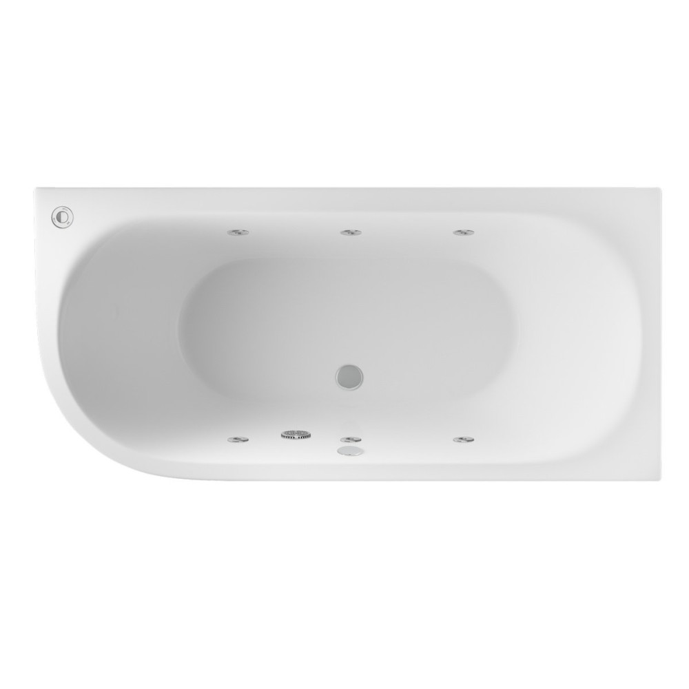 Beaufortè Biscay 1700 x 800mm 6 Jet Whirlpool Double Ended Right Hand Bath