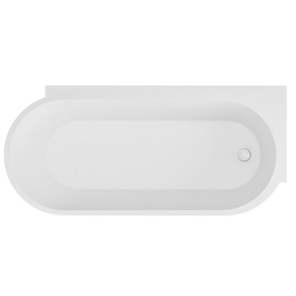 Beaufort Bray 1600 x 780mm Gloss White Right Hand Freestanding Bath
