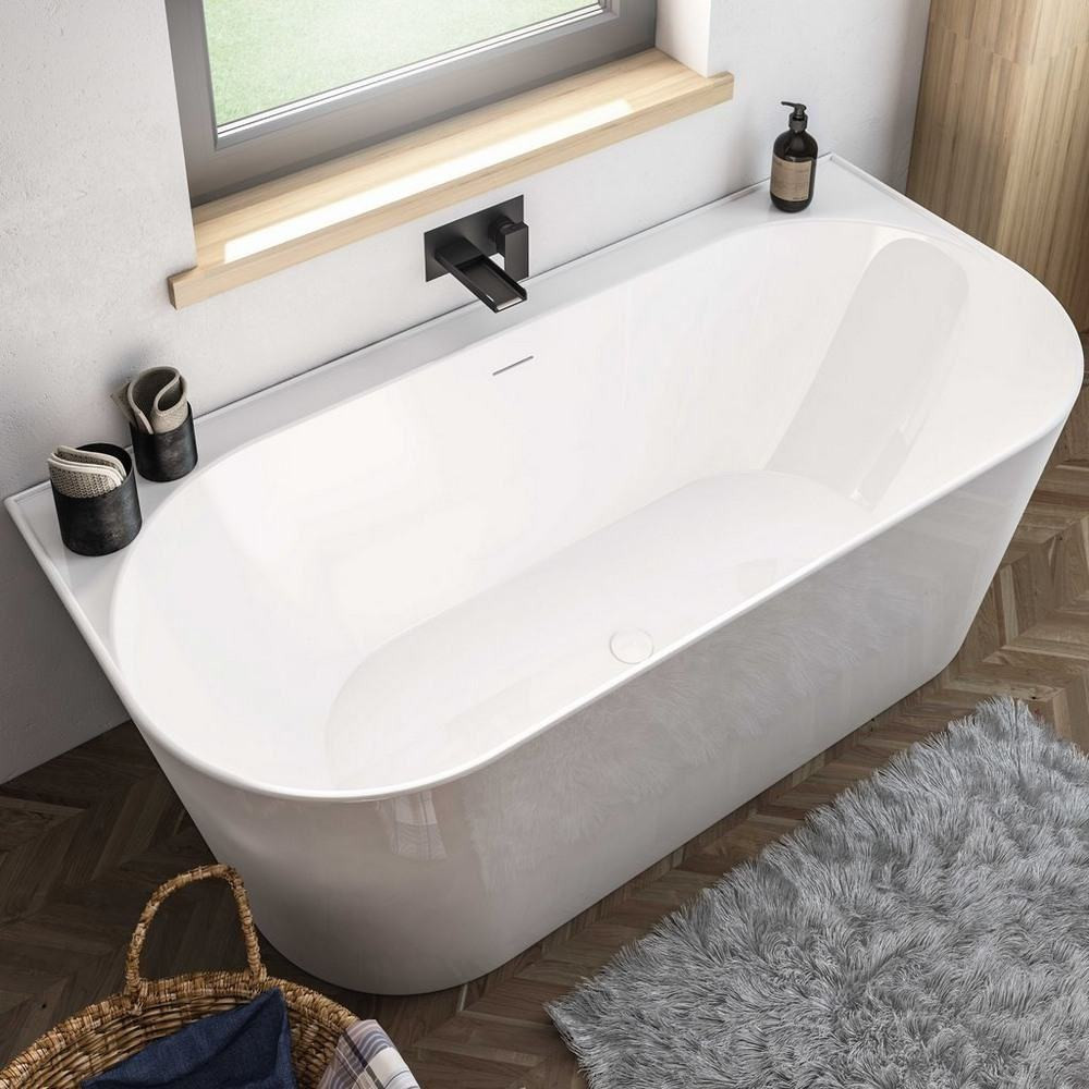 Beaufort Brockland 1600 x 750mm Gloss White Freestanding Bath