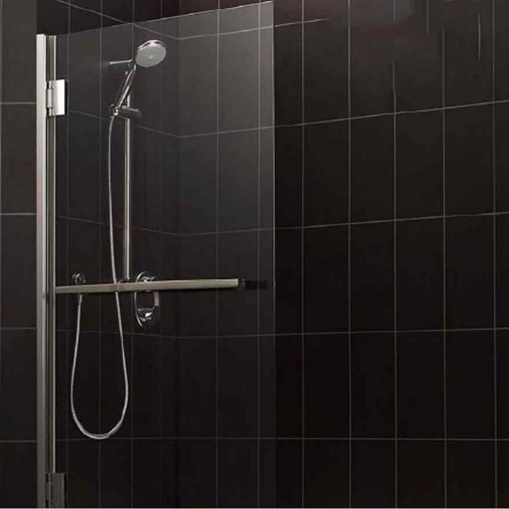 Beaufort Corniche 800 x 1400mm Bath Screen with Towel Rail