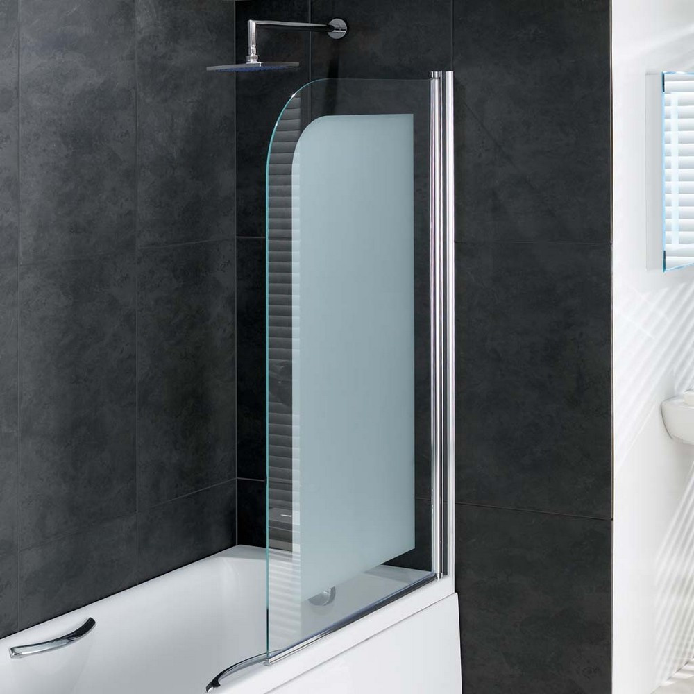 Beaufort Volente 6mm Hinged 850 x 1500mm Frosted Bath Screen