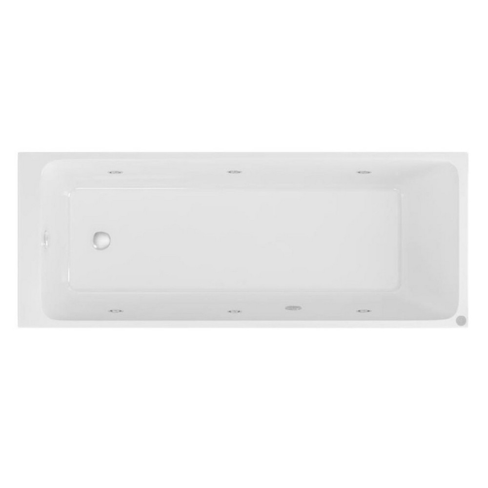 Beauforté Malin 1700 x 700mm 6 Jet Chrome Whirlpool Single Ended Bath