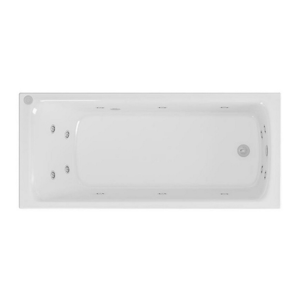 Beauforté Portland 1700 x 700mm 14 Jet Chrome Whirlpool Single Ended Bath