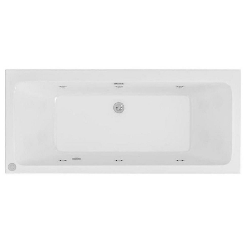 Beauforté Portland 1800 x 800mm 6 Jet Whirlpool Double Ended Bath