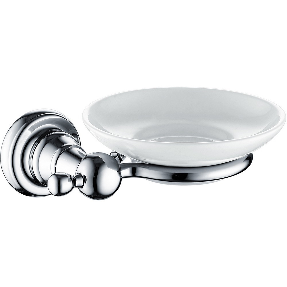 Bristan 1901 Chrome and Ceramic Soap Dish