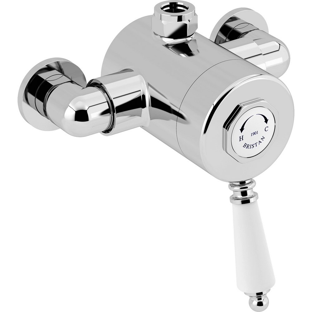 Bristan 1901 Exposed Sequential Chrome Top Outlet Shower Valve
