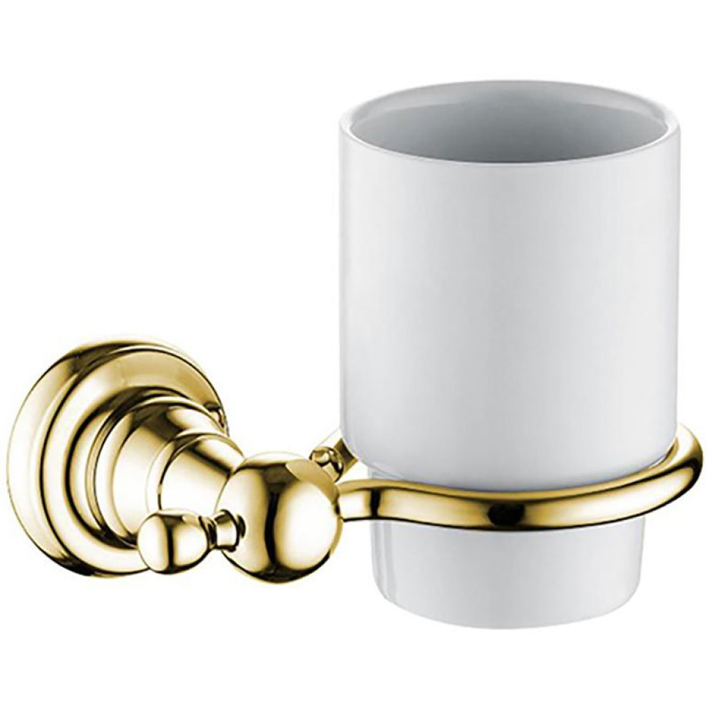 Bristan 1901 Gold Tumbler and Holder