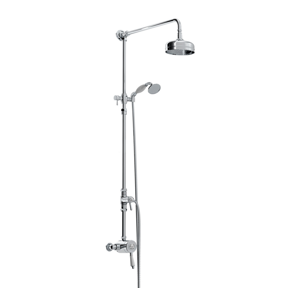 Bristan 1901 Thermostatic Exposed Single Control Shower Valve with Rigid Riser Kit (1)