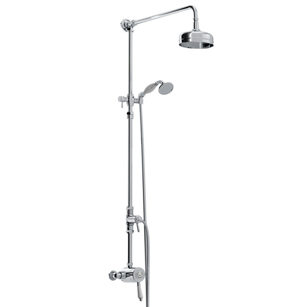 Bristan 1901 Thermostatic Exposed Single Control Shower Valve with Rigid Riser Kit
