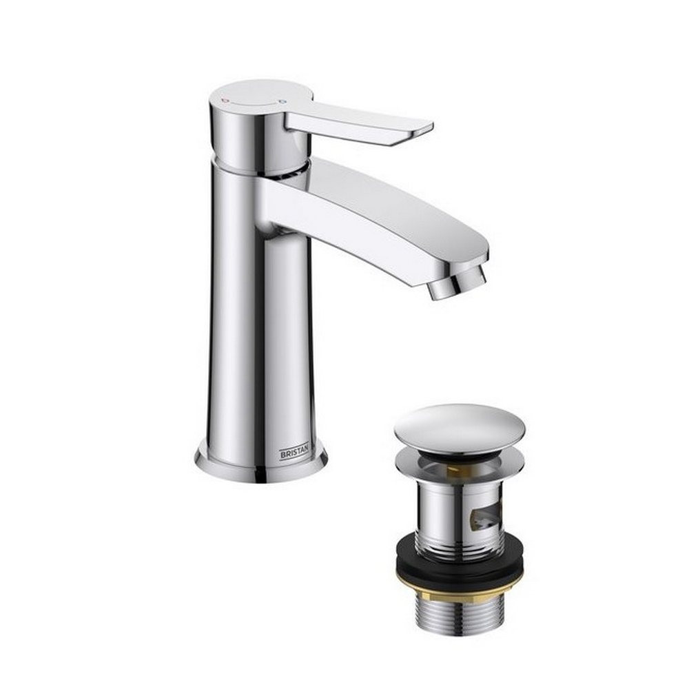 Bristan Apelo Eco Start Basin Mixer with Waste in Chrome