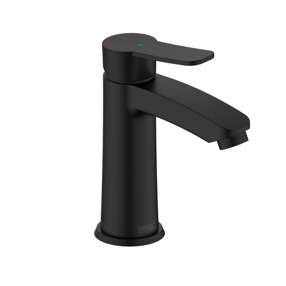 Bristan Appeal Eco Start Basin Mixer with Clicker Waste in Black