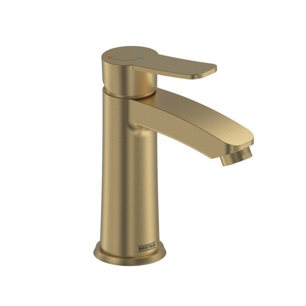 Bristan Appeal Eco Start Basin Mixer with Clicker Waste in Brushed Brass