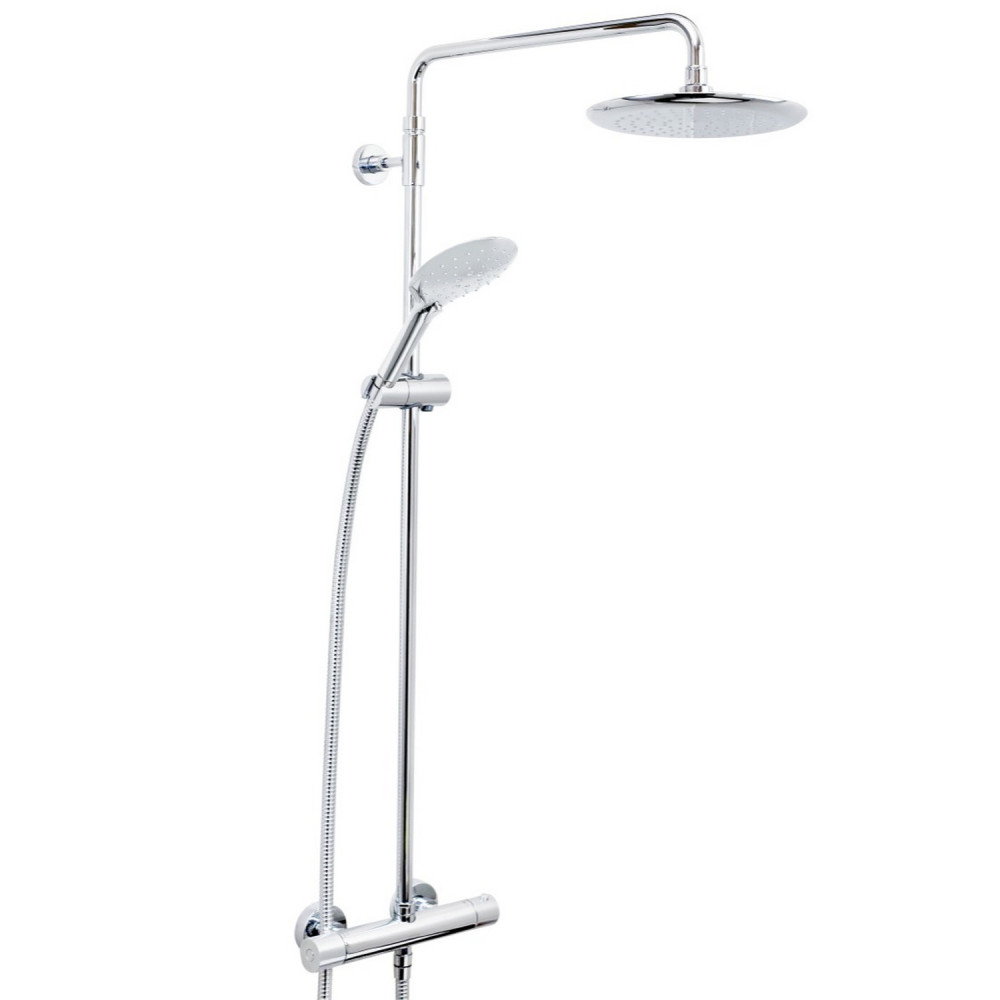 Bristan Carre Thermostatic Shower with Fixed & Adjustable Head