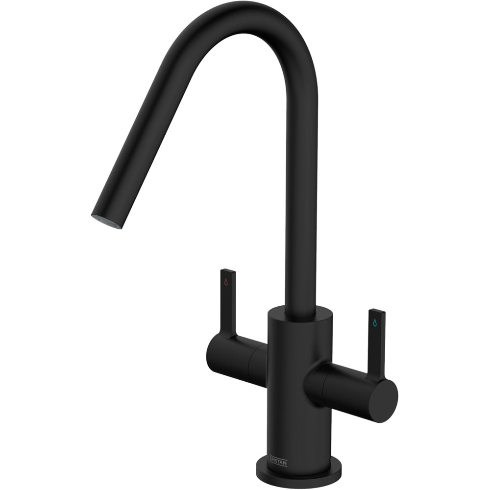 Bristan Cashew Easy Fit Twin Lever Black Sink Mixer
