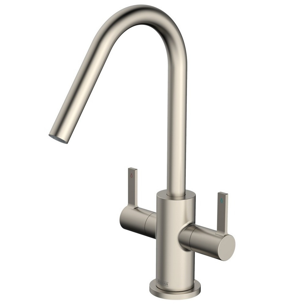 Bristan Cashew Easy Fit Twin Lever Stainless Steel Sink Mixer