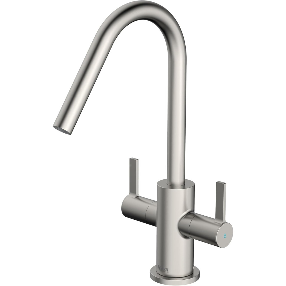 Bristan Cashew Easy Fit Twin Lever Stainless Steel Sink Mixer