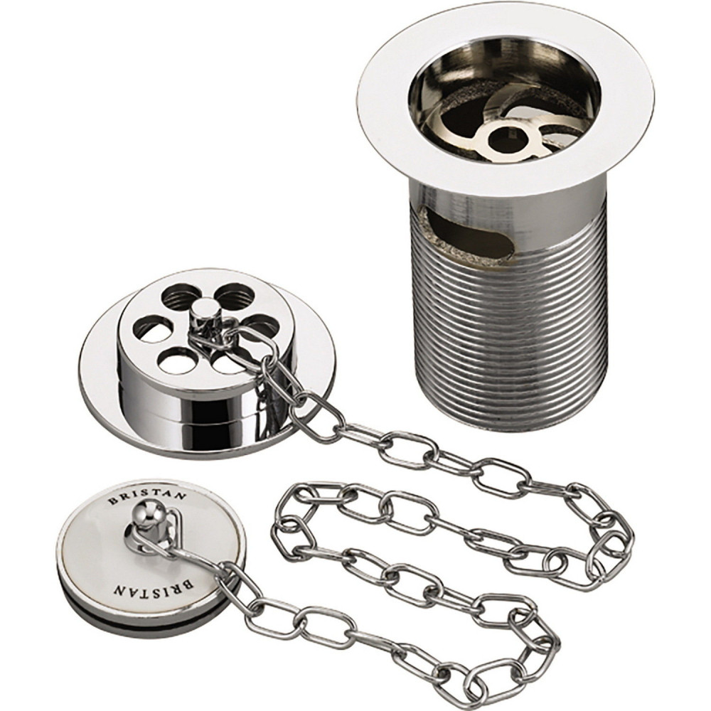 Bristan Chrome Traditional Bath Waste With Porcelain Plug