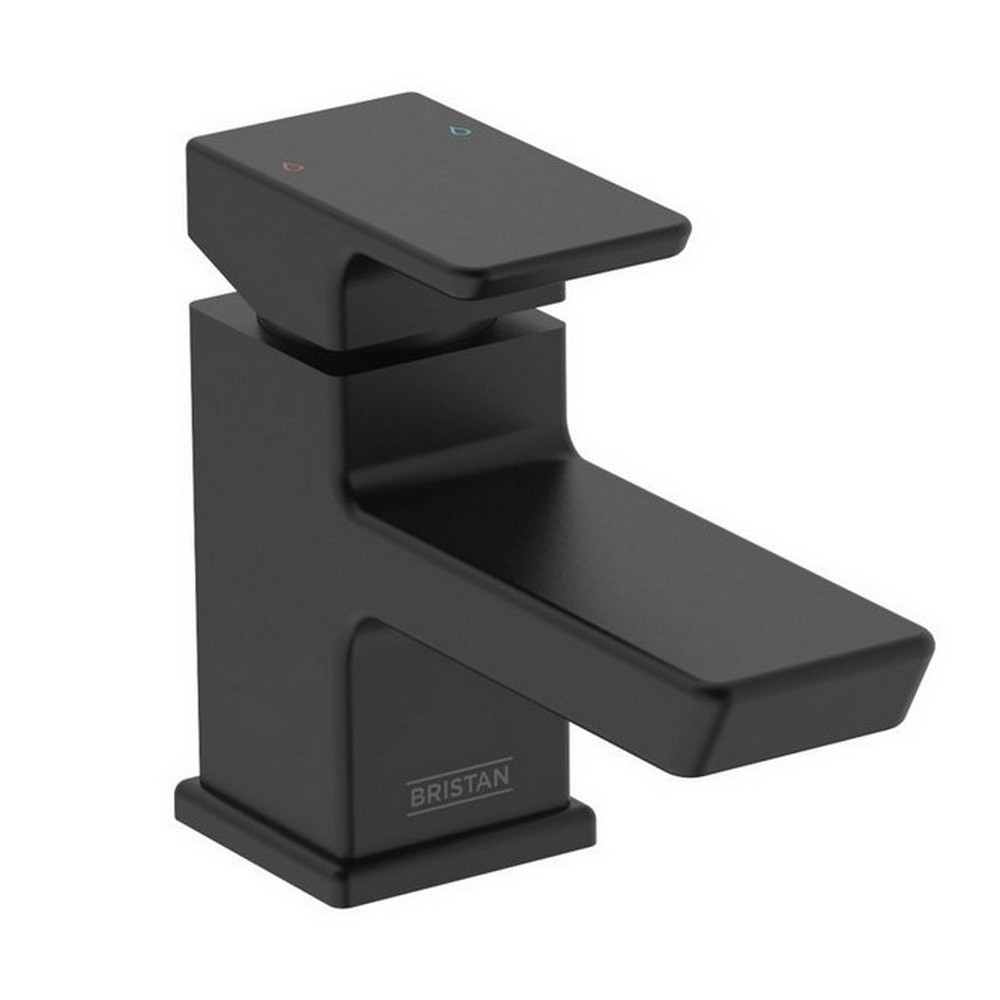 Bristan Cobalt Basin Mixer Black with Clicker Waste