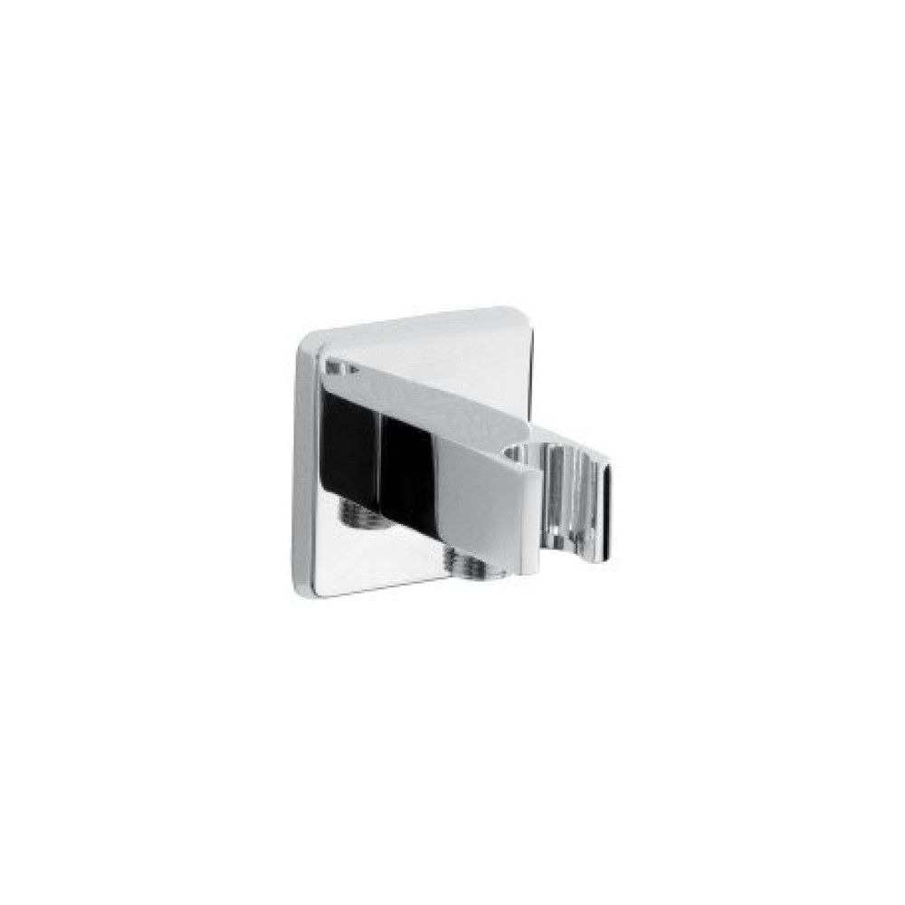 Bristan Contemporary Square Wall Outlet with Handset Holder Bracket Chrome