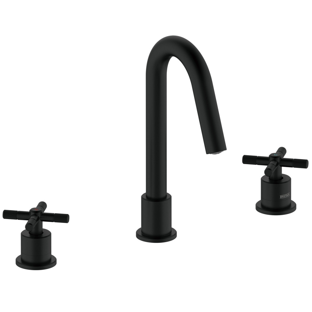 Bristan Cruzar 3TH Basin Mixer in Black