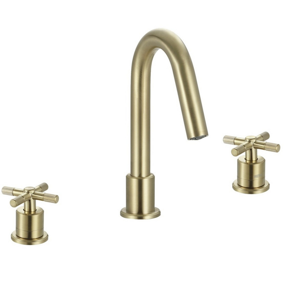 Bristan Cruzar 3TH Basin Mixer in Brushed Brass