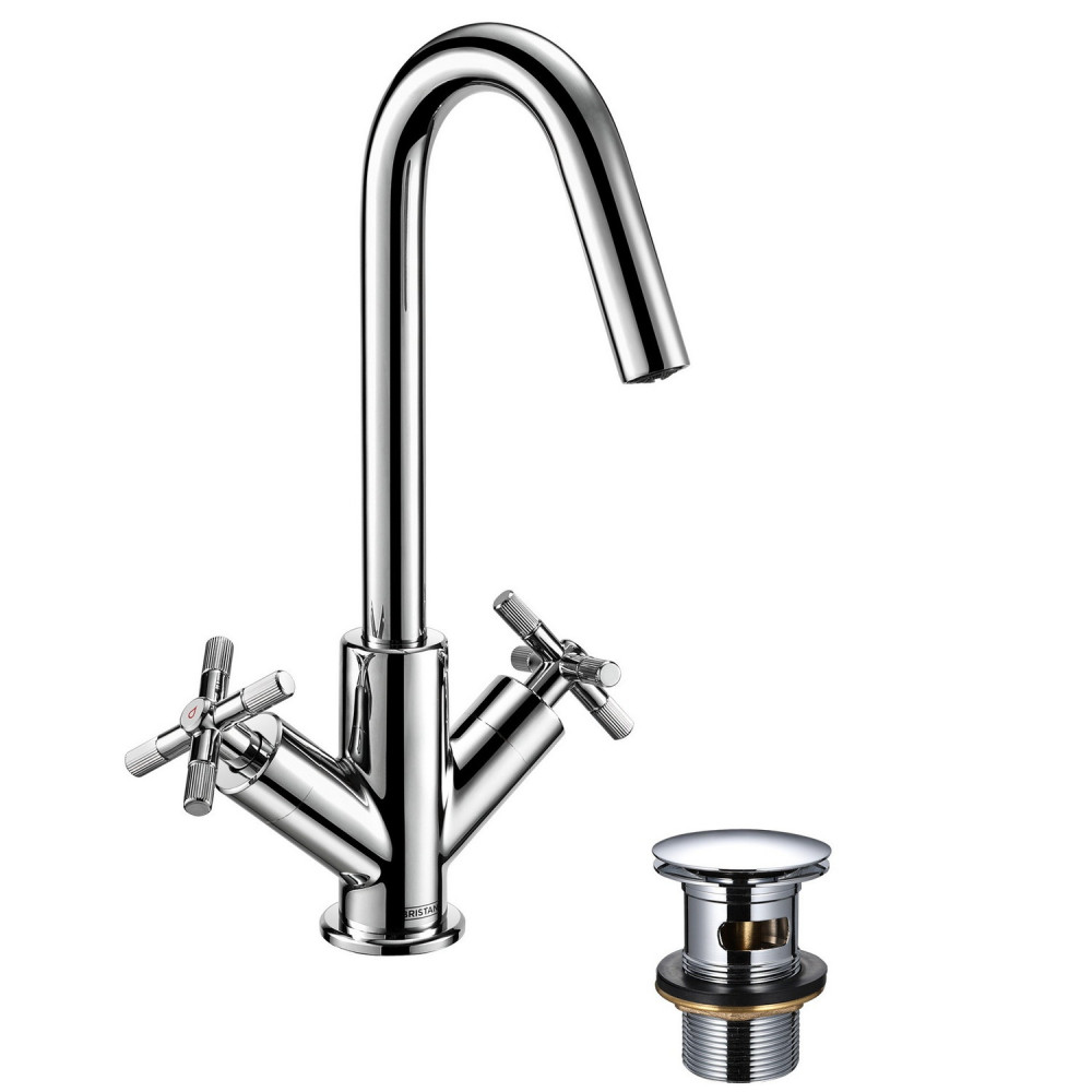Bristan Cruzar Basin Mixer with Waste in Chrome