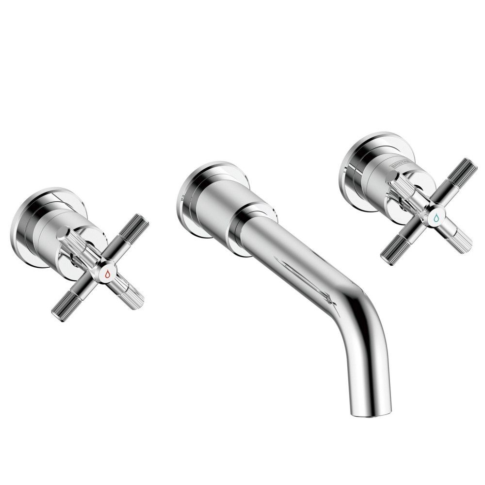Bristan Cruzar Wall Mounted 3TH Basin Mixer in Chrome