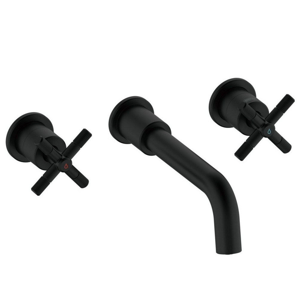 Bristan Cruzar Wall Mounted 3TH Bath Filler in Black