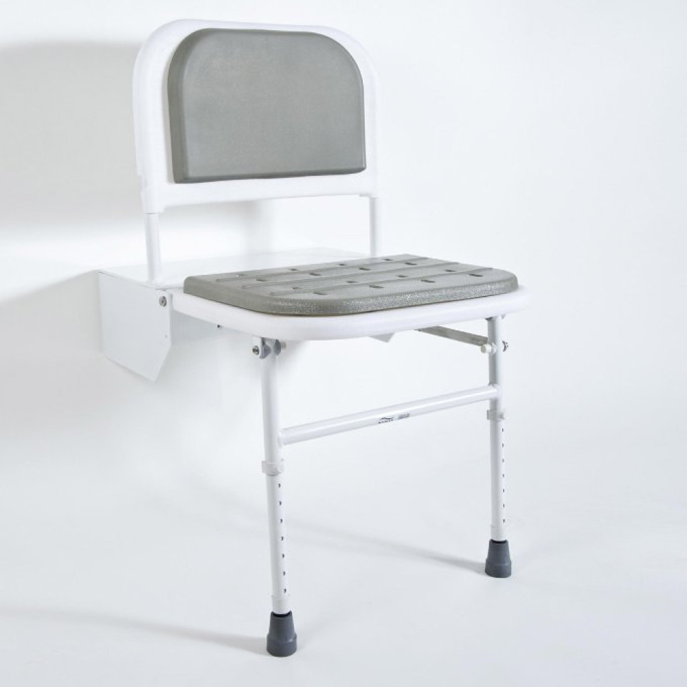 Bristan DocM Aluminium Shower Seat with Legs, White