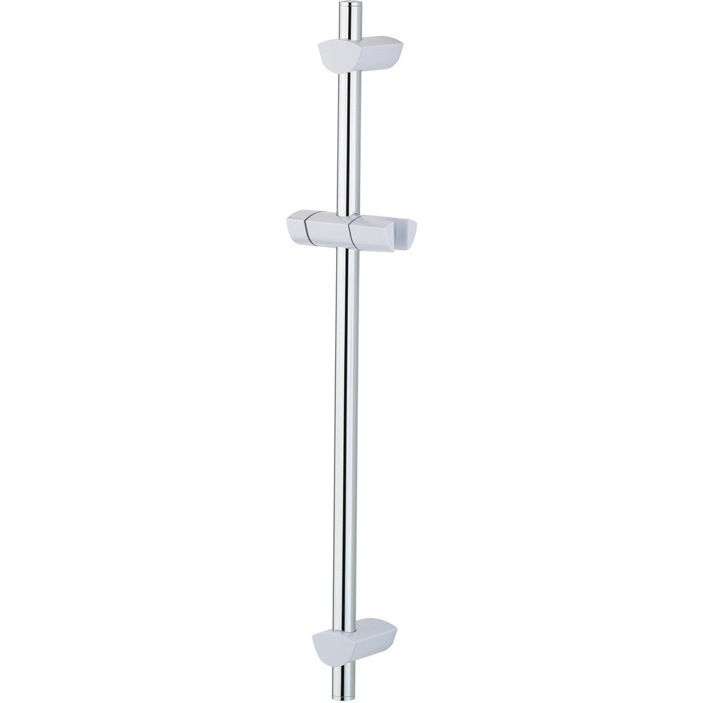 Bristan EVO Riser Rail with Adjustable Fixing Brackets White and Chrome