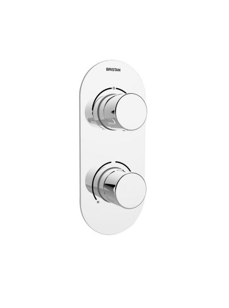 Bristan EXD SHCDIV C Exodus Recessed Thermostatic Dual Contol Shower Valve with Integral Two Outlet Diverter Chrome 
