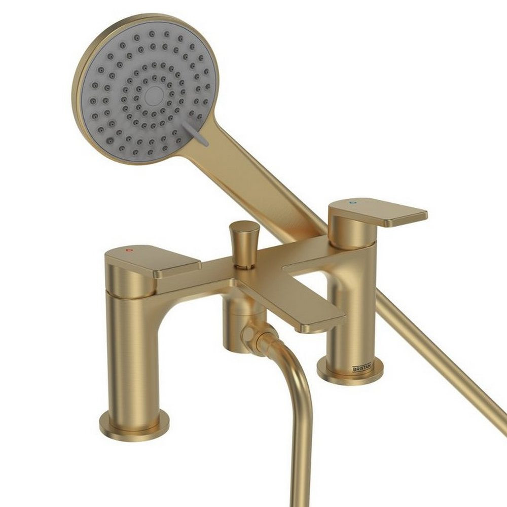 Bristan Frammento Bath Shower Mixer in Brushed Brass