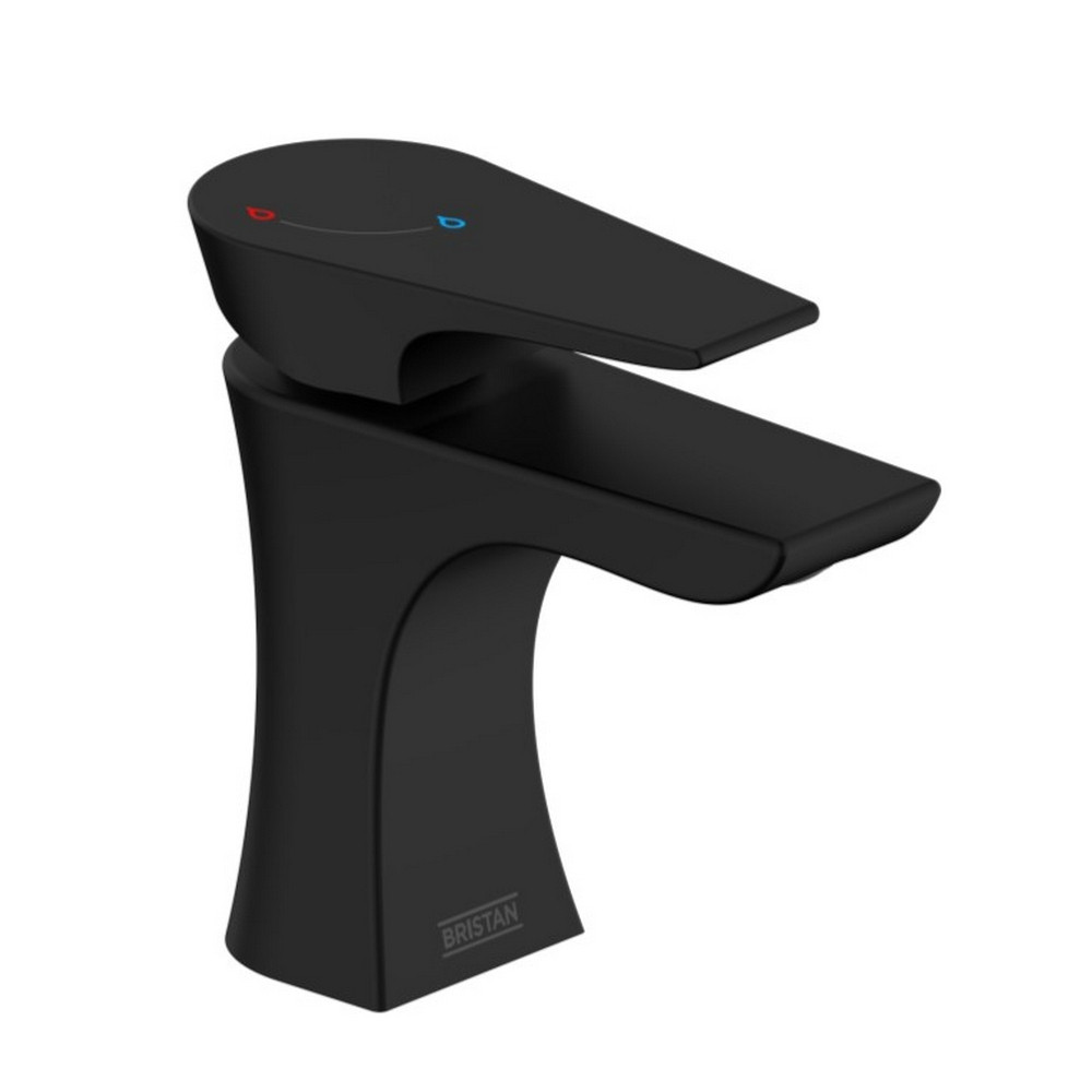 Bristan Hourglass Eco Start Basin Mixer Black with Waste