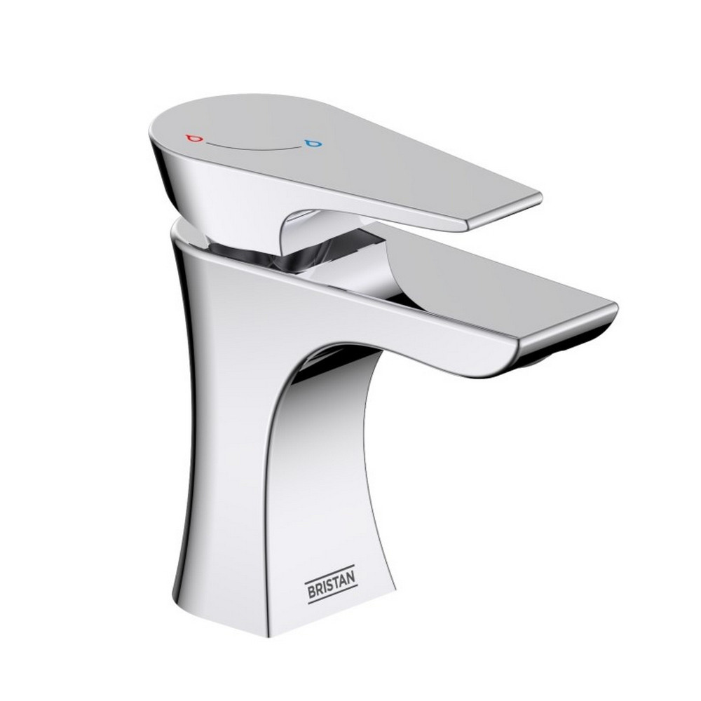 Bristan Hourglass Eco Start Basin Mixer Tap with Clicker Waste in Chrome