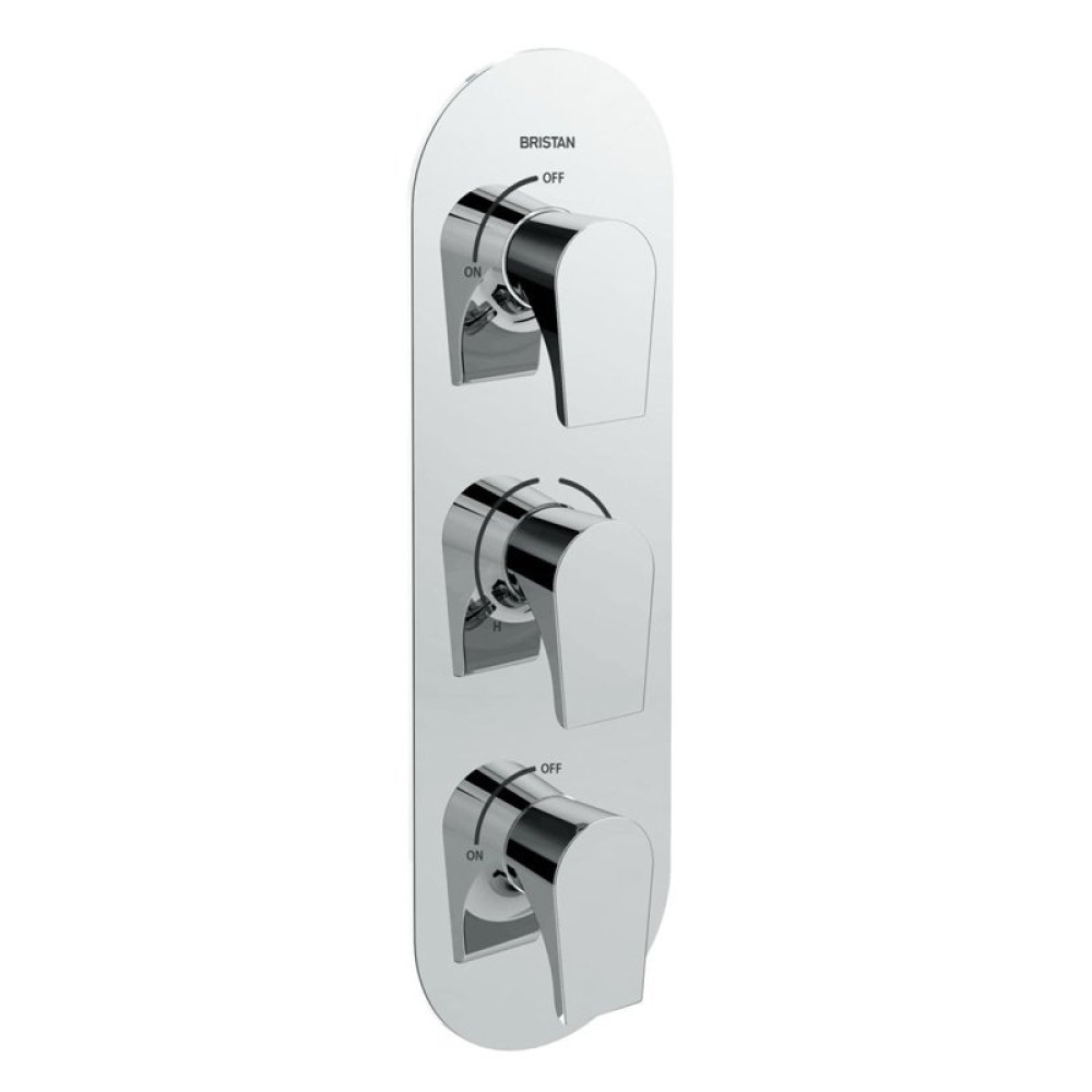 Bristan Hourglass Recessed Dual Control Shower Valve with Two Outlet Diverter and Stopcock